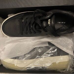 AMIRI Black and White Leather Sneakers